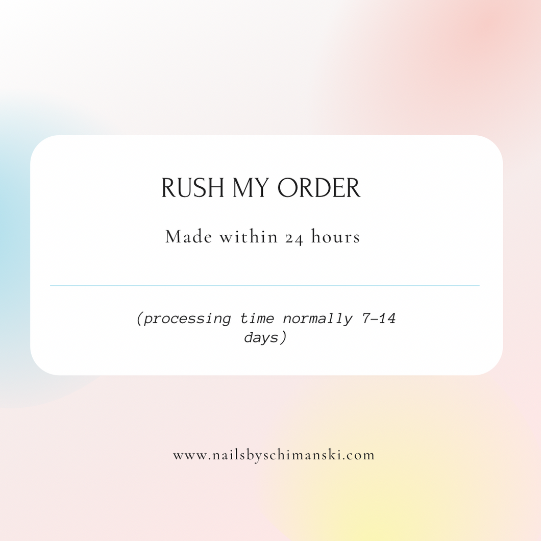 RUSH MY ORDER - MADE WITHIN 24 HOURS